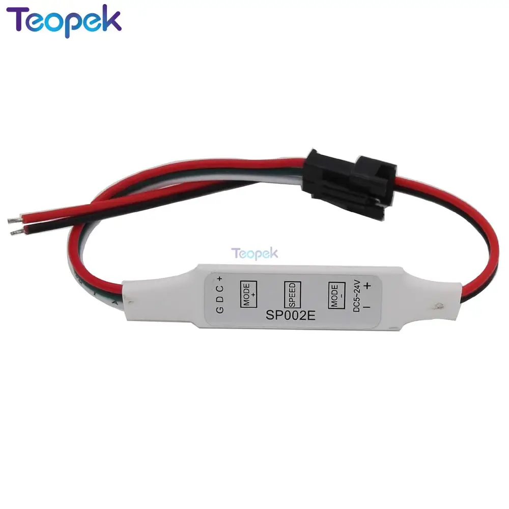 

10pcs SP002E 3 Key Mini RGB Controller Micro-Controller DC5-24V for WS2811 WS2812B SK6812 Pixels Dream Color LED Strip
