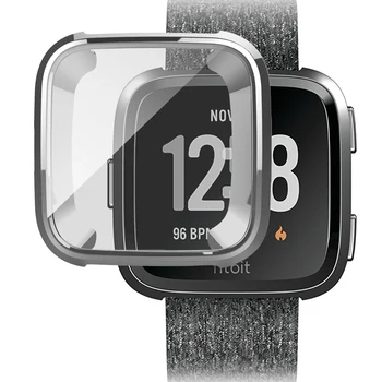 

Case For Fitbit Versa Screen Protector Case TPU Electroplate All-Round Watch Protection Cover Shell For Fitbit Versa Frame Case