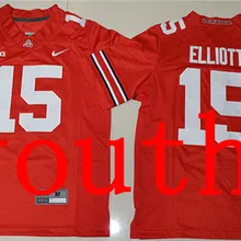 Новое поступление года, молодежная майка в штатском Огайо Buckeyes Ezekiel Elliott 15-Red, размеры S, M, L, XL