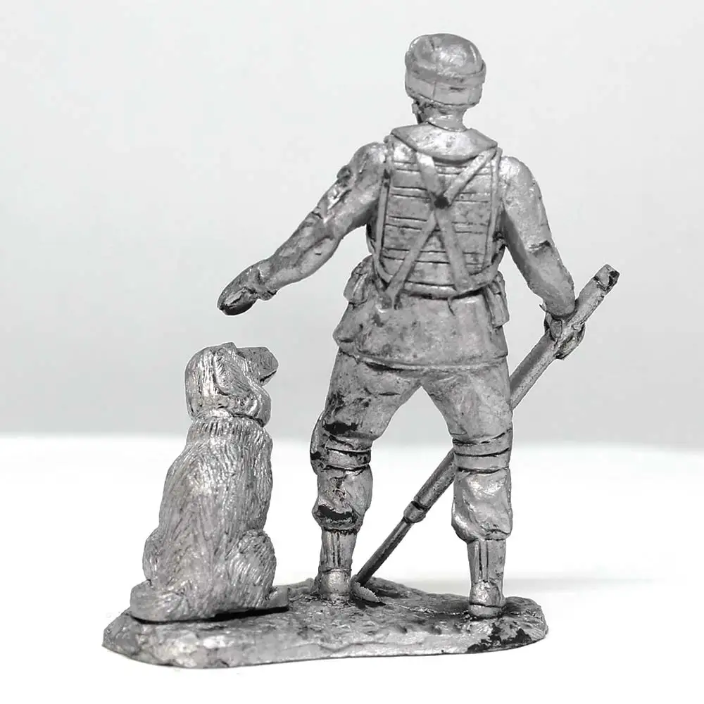 metal sculpture Russian-Turkish War Russian infantry Toy soldier 54 mm figurine 