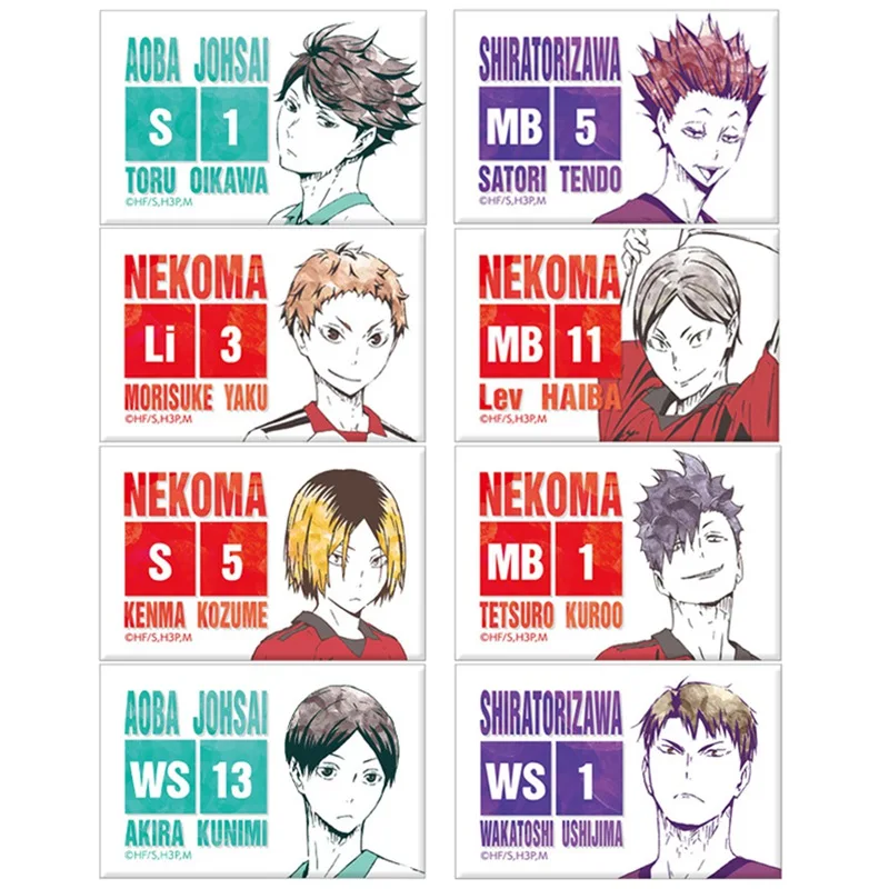

22pcs/set Haikyuu Stationery Stickers Anime Volleyball Junior Card Sticker Custom Crystal Frosted Sticker for Bus Card Meal Card