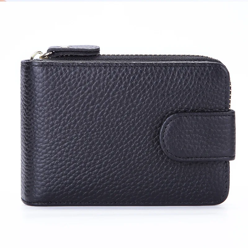 Senorita Fashion Women Card Holder Genuine Leather Zipper Casual Female ID Credit Card Case Wallet