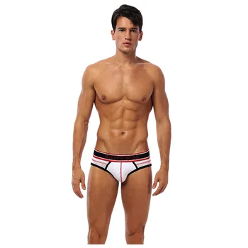 

Sexy Briefs Men Underwear Letter Printed Plus Size Underpants Patchwork Comfortable Breathable Low Waist Underwears #YJ2