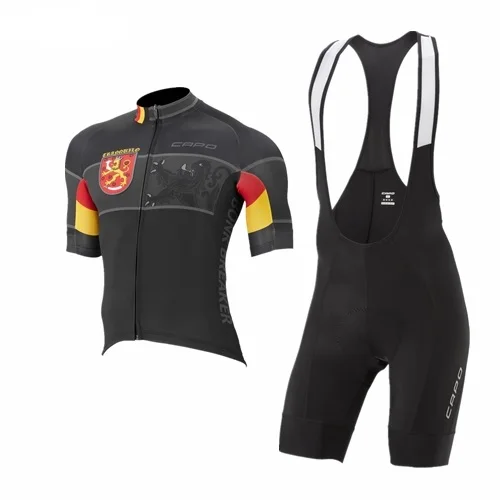 Капо команда короткий рукав качество Ropa Ciclismo Джерси/Летняя дышащая велосипедная одежда/MTB красочные комплекты одежды - Цвет: 20