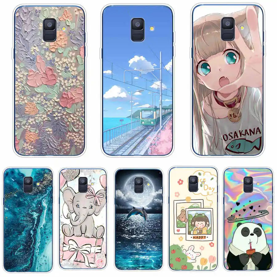 Чехол-накладка для Samsung Galaxy A6 2018, мобильный телефон, SM A600, A600F, A6 plus 2018, A605, A605F