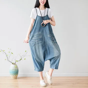 

Lady New Loose Strap Jumpsuit Women Wild Jumpsuit Summer 2020 Distressed Rompers Womens Personality Casual Jumpsuit