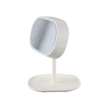 

1Pc Makeup Mirror with Mirror Light Rechargeable LED Lamp Table Lamp Desktop Bracket Lamp Bedside Lamp USB Charger Decoration Gi