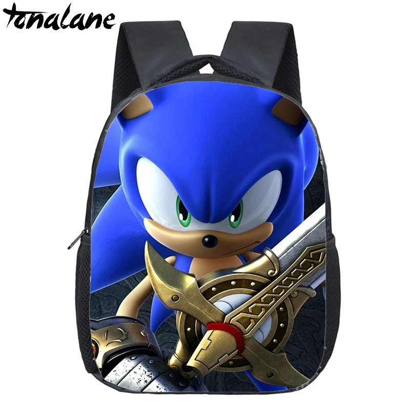 Рюкзак Super Sonic Shadow, детские школьные сумки для мальчиков и девочек, рюкзак для детского сада, маленькие сумки с рисунком Марио Йоши - Цвет: 2