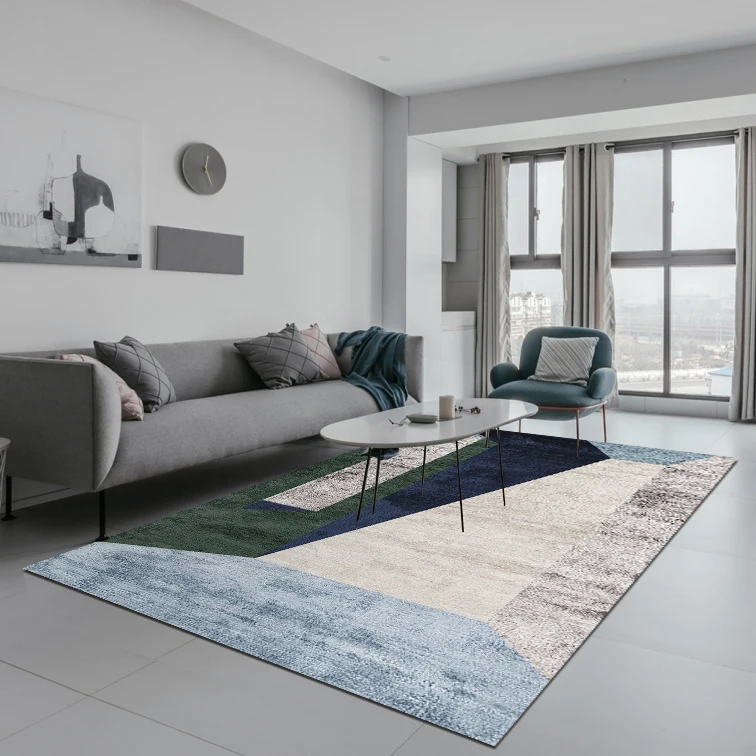 Ковер в скандинавском стиле, простой современный ковер для гостиной, ковер с геометрическим рисунком, ковер для спальни, полный прикроватный ковер, коврик на заказ