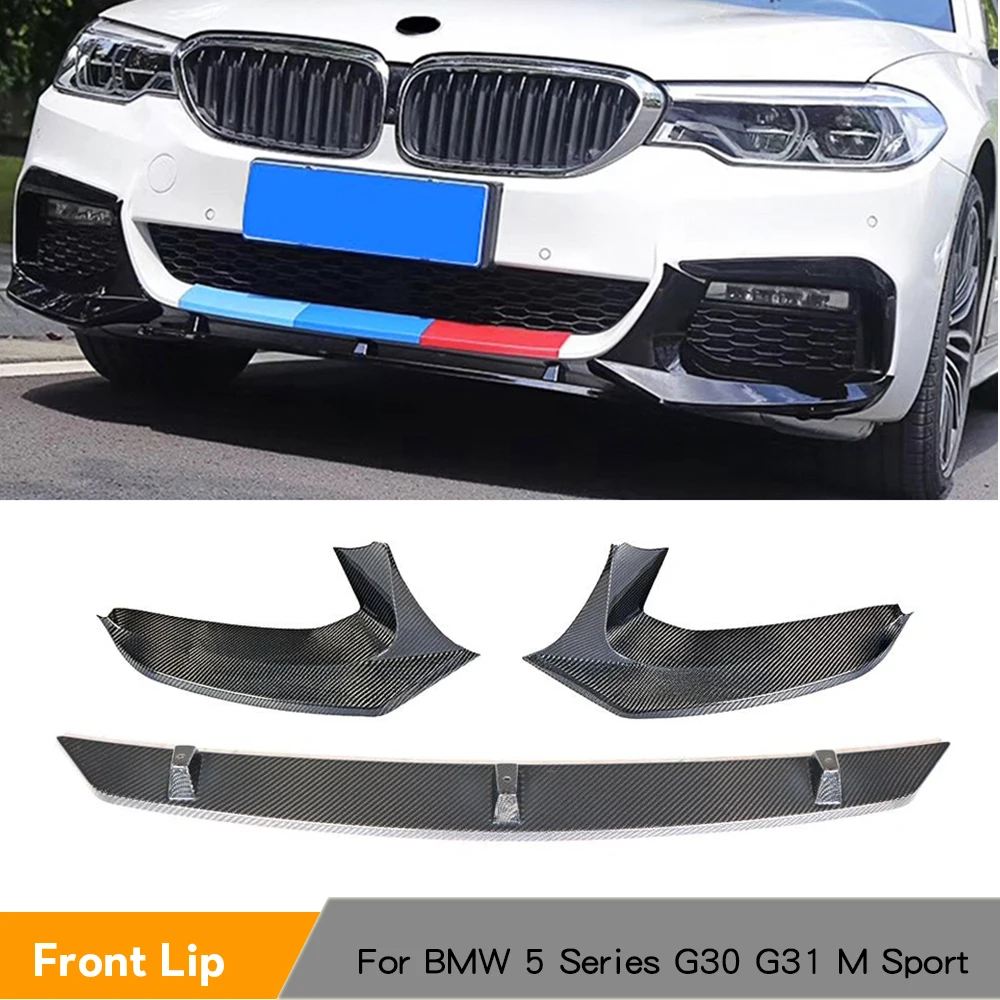 Спойлер для переднего бампера разветвители BMW 5 серии G30 G31 M Sport 2017-2019 спойлер из