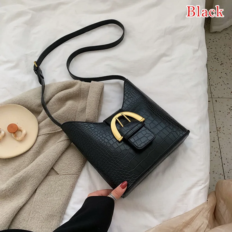 Винтажная сумка-мешок из искусственной кожи для женщин маленькая однотонная сумка через плечо женская сумка-мессенджер женская сумка коричневого цвета