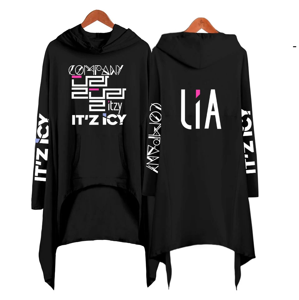 ITZY Kpop/толстовки Харадзюку С буквенным принтом, женские толстовки, одежда, вельветовые, плотные, Осенние, креативные,, Длинные пуловеры для девочек