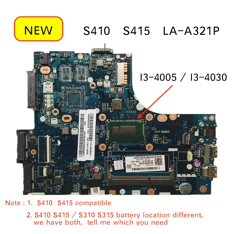 Оригинальный новый для lenovo S410 S415 ноутбук ПК материнская плата LA-A321P | Компьютеры и