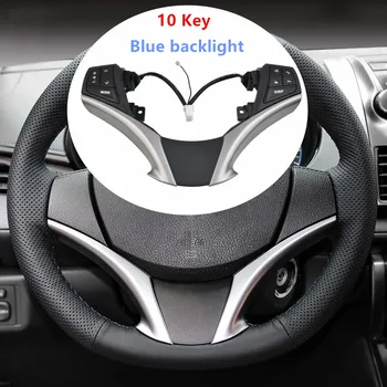 

New Blue light Bluetooth Audio Steering Wheel Switch 84250-0D120 842500D120 fit For Toyota Yaris 13-16