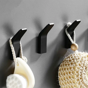 Black Robe Hook Wall Hook Towel Hook for Bathroom Coat Hook Rustproof Hook Hanger Clothes Hangers for Kitchen Hardware Bathroom 1