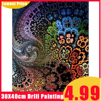 

5D DIY Diamond Painting Full Square/Round Drill "Abstract Floral" Pattern Diamond Embroidery Cross Stitch Mosaic Home Decor Gift