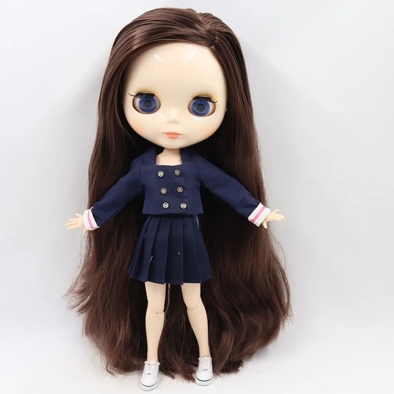 like the picture Ледяная фабрика Blyth кукла шарнир тело DIY BJD ледяные игрушки блестящее лицо белая кожа модные куклы с одеждой и обувью подарок - Цвет: like the picture