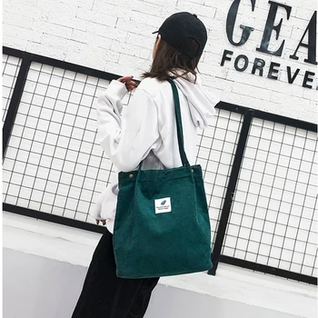 

Women Solid Corduroy Shoulder Bags Shopping Bag Tote Package Crossbody Bags Casual Handbag For Women Bookbag Travel bag