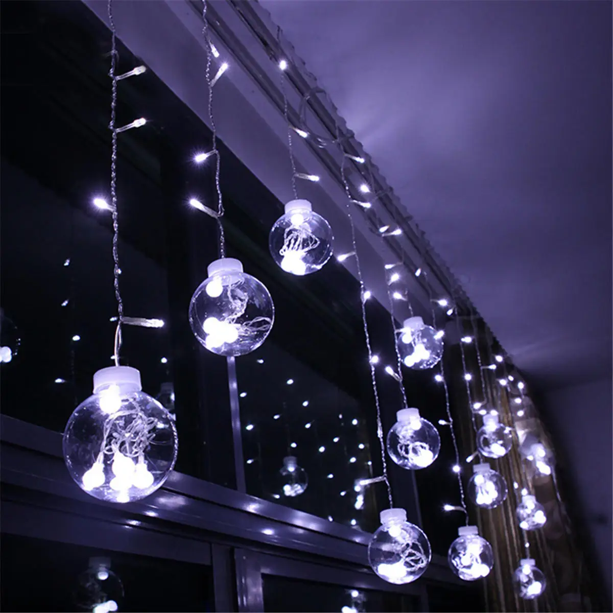 

AC110V 220V LED Curtain String Light Flashing Holiday Lamp for Outdoor Home Garden Wedding Decor US Plug EU Plug