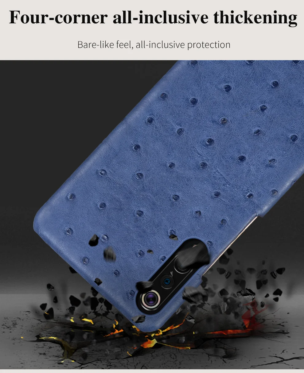 Натуральный страусиный кожаный чехол для телефона для Xiaomi mi 9 9t pro 9 SE 8 Lite A3 чехол для Red mi K20 pro 6 7 7A note 7 5Plus 4x роскошный