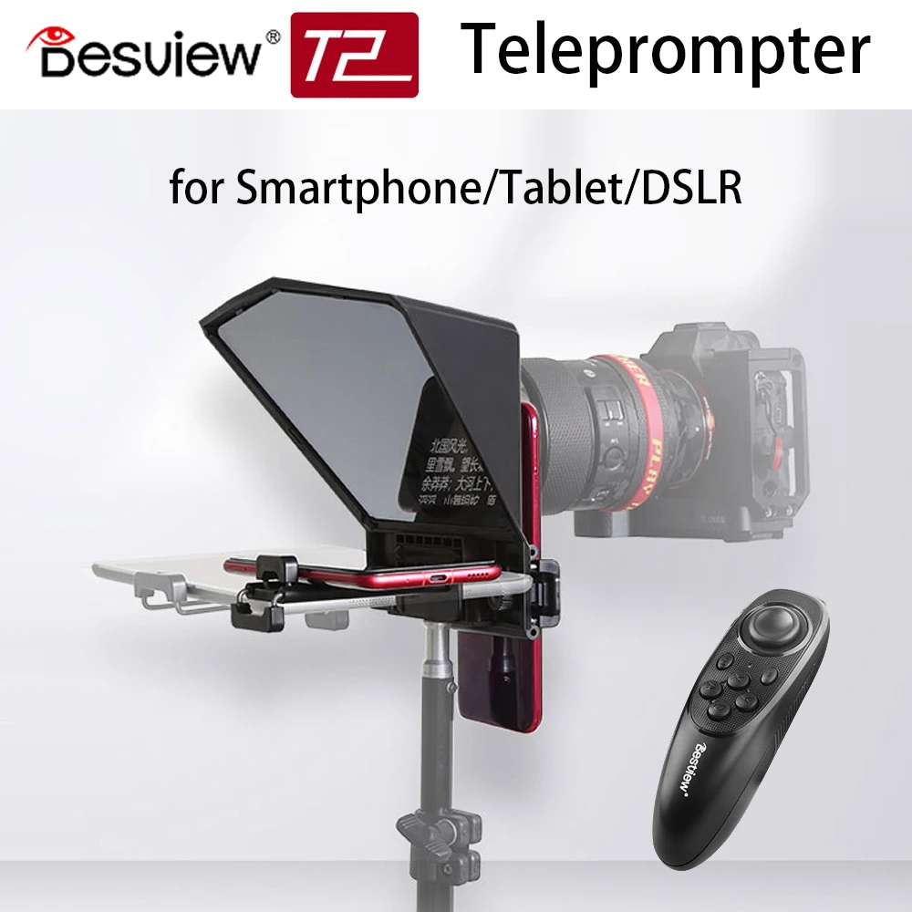 Teleprompter for iPhone X 8 Smartphone for ipad Tablet DSLR Camera