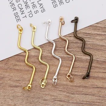 

100 pcs/lot 32 mm Metal Copper Earring Pendant Component Connector Charms For Jewelry Making