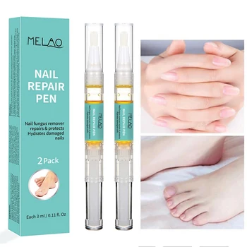 

Nail Repair Pen Set 2-Pen Fingernail & Toenail Nail Fungus Treatment Repairs Nail Damage, Renews Broken, Cracked & Discolored Na