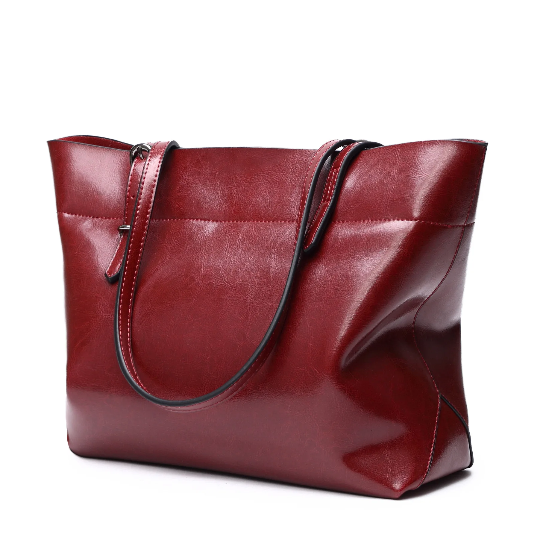 Винтажная сумка из натуральной воловьей кожи, сумка-мешок из натуральной кожи, роскошные женские сумки, женские сумки, дизайнерские сумки на плечо, женские сумки - Цвет: as picture