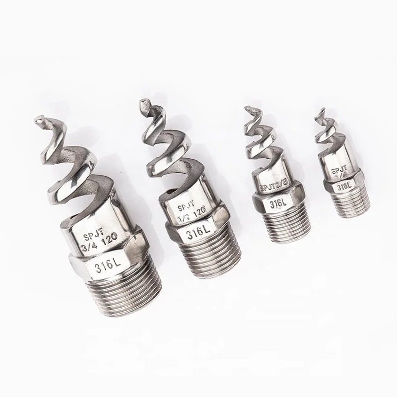 New 1/4", 3/8", 1/2" 3/4" BSPT Stainless Steel Spiral Cone Atomization Nozzle Spray Sprinkler Heads 3