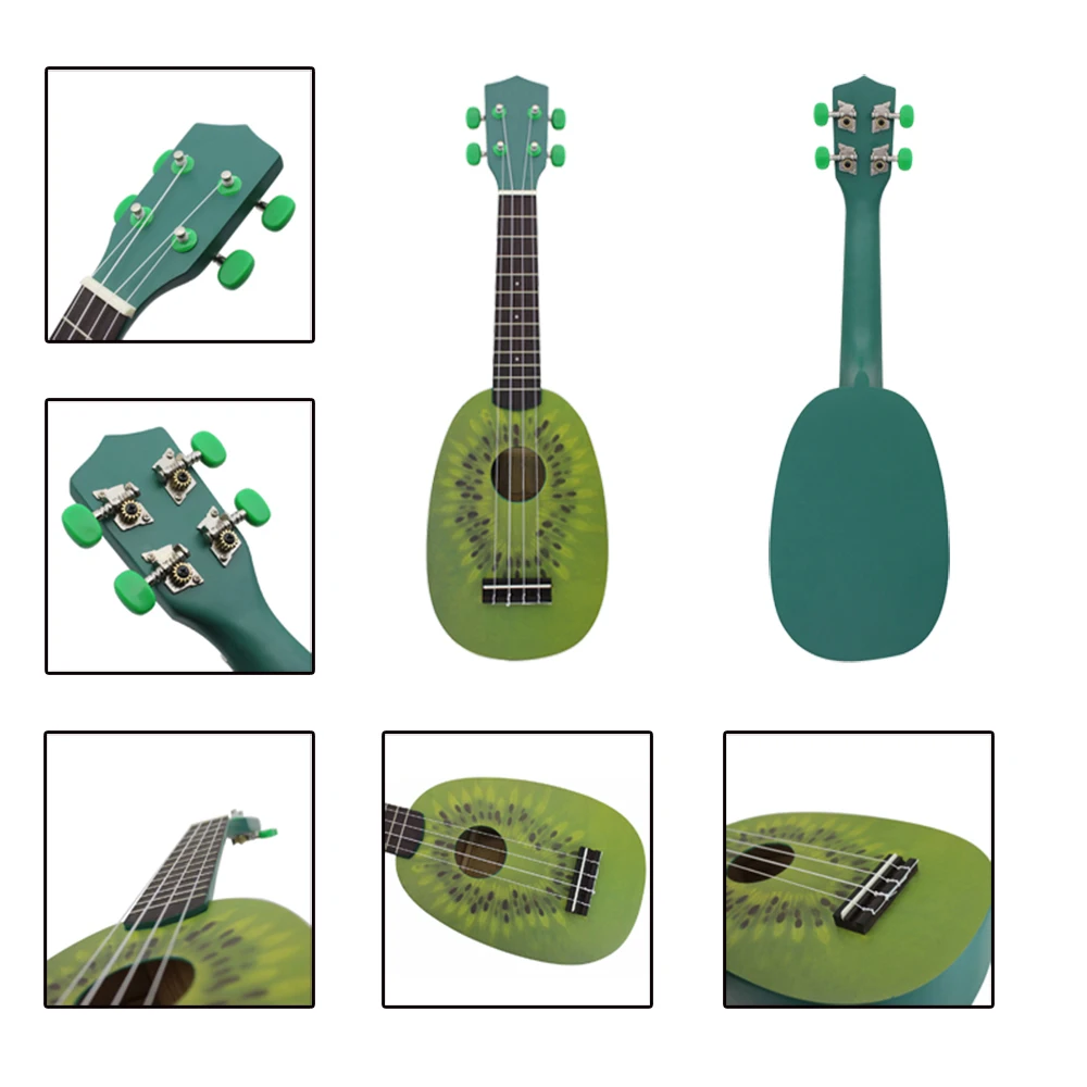 2" Ukelele 4 струны Красочные Прекрасный Арбуз липа струнный музыкальный инструмент Рождественский подарок