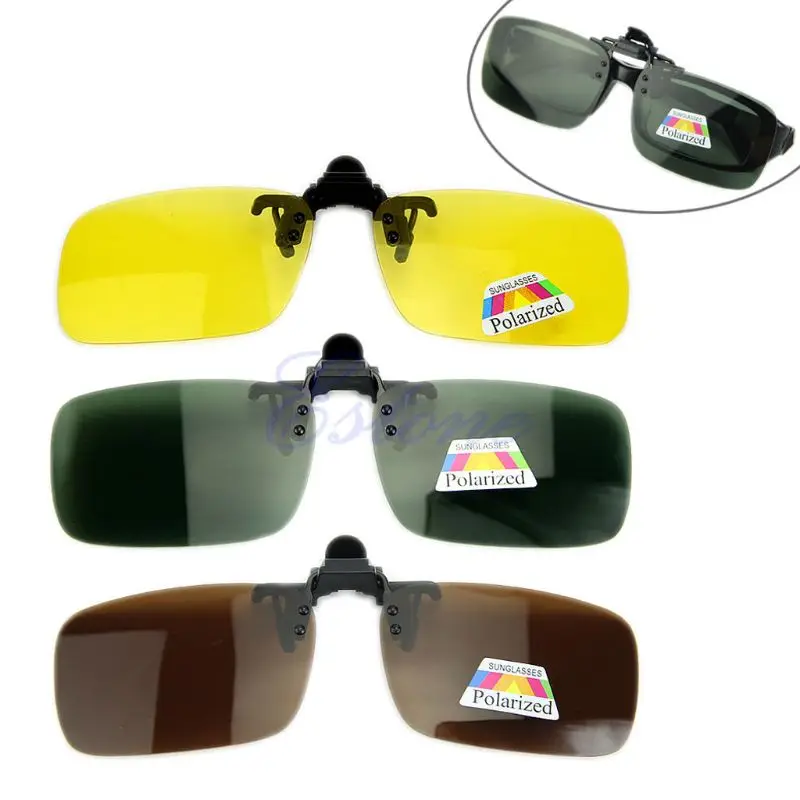 

New Day Night Vision Polarized Driving Clip-on Flip-up Lens Sunglasses Glasses