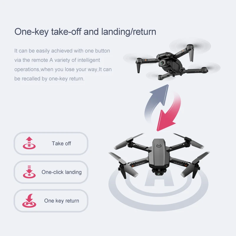 one-key take-off and landing/return it can be