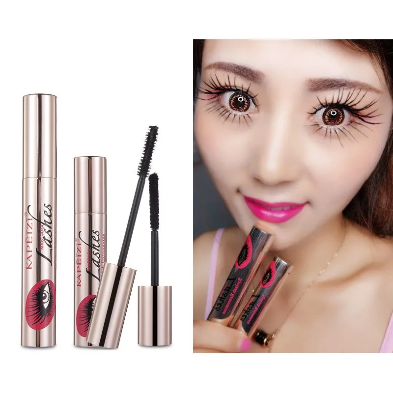 4D fiber lashes Waterproof Smudge-proof Eyelashes Liquid Curling Slender Thick Eye lashes Mascara Eye Makeup