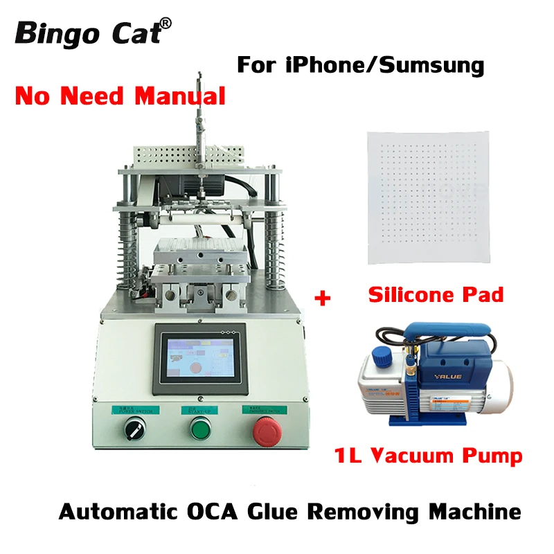 

7 inch Fully Automatic OCA Glue Removing Remover Machine For Mobile Phone LCD Touch Screen Refurbishment With 1L Pump