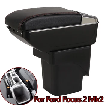 

Car Armrest For Ford Focus 2 Mk2 2005-2011 Rotatable Center Centre Console Storage Box with ashtray