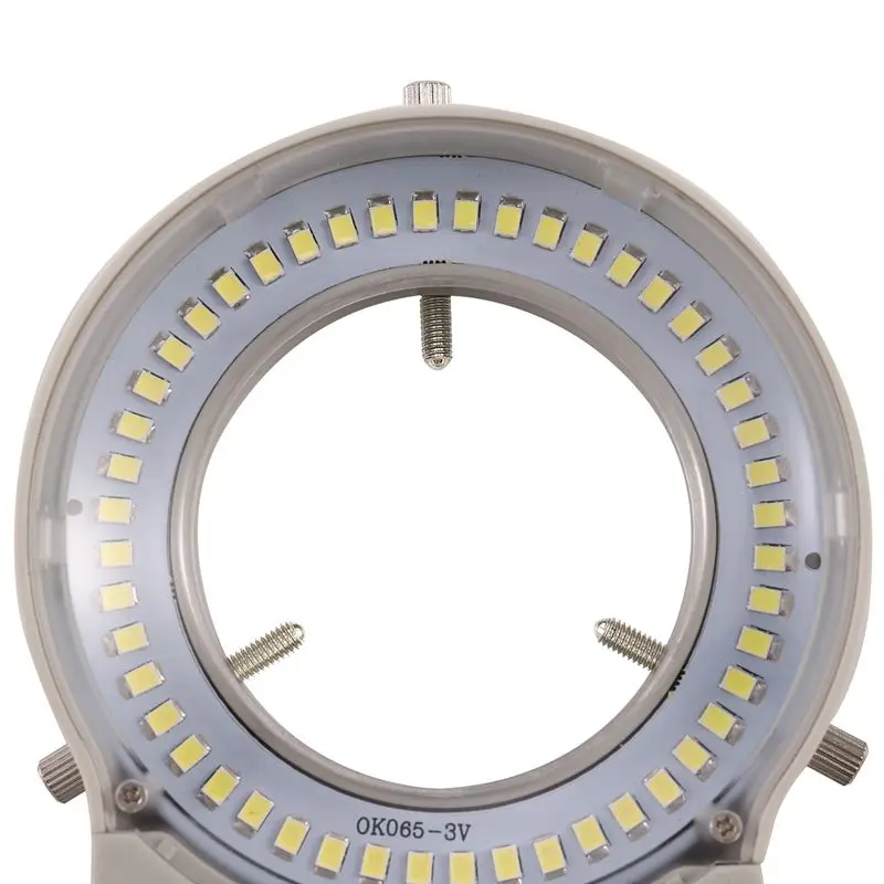 48 LED 산업 현미경 카메라 광원 링 램프 조명 Illuminator 램프 조정 가능한 밝기 USB 인터페이스