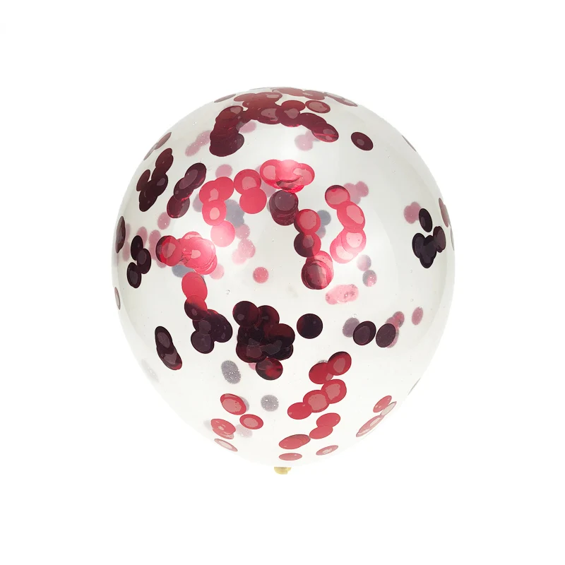 10 шт. 12 дюймов прозрачный воздушный шар флэш воздушный шар "Конфетти" латексный шар счастливый день рождения, детский душ вечерние свадебные украшения - Цвет: Round-2