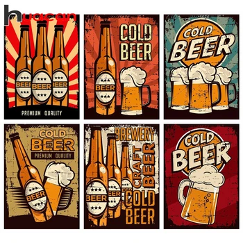 

Huacan Diamond Painting Beer Bottle 5D DIY Diamond Embroidery Cross Stitch Cartoon Handicraft Wall Art Decoration