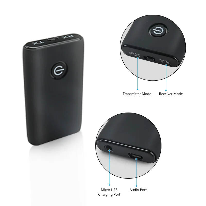 2 in 1 Wireless Bluetooth 5.0 Transmitter Receiver Chargable For TV PC Car Speaker 3.5mm AUX Hifi Music Audio Adapter