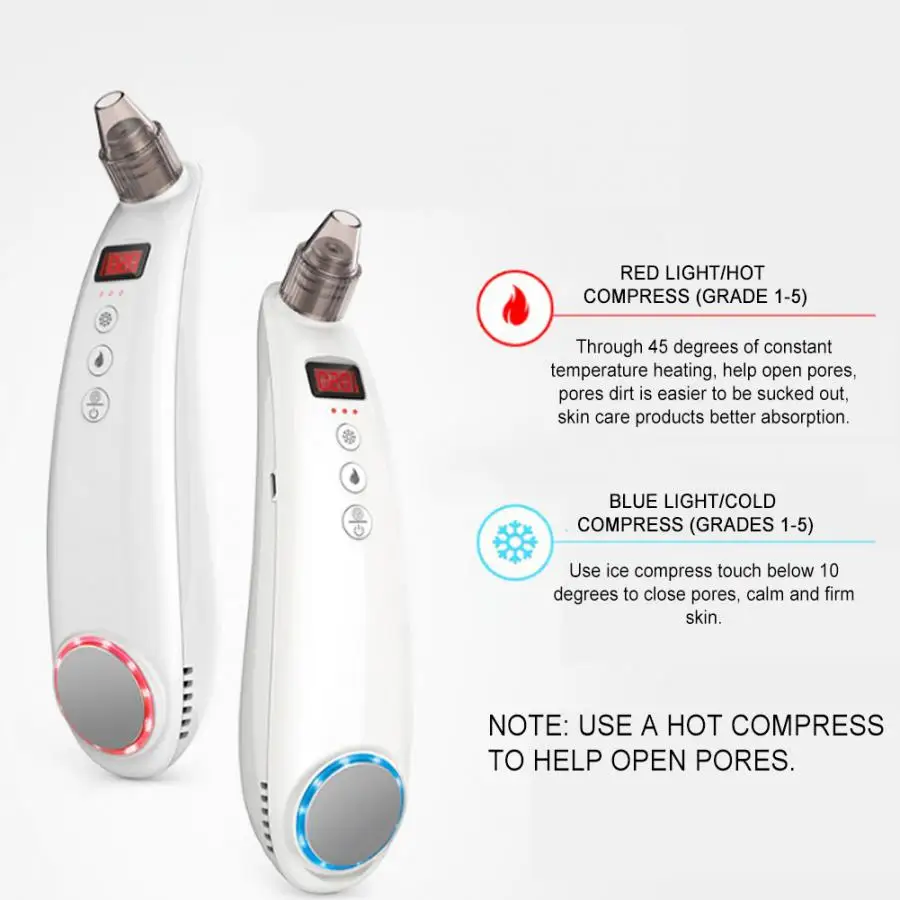 Electronic Face Pore Cleaner Blackhead Removal Suction Machine Beauty Device Black Head Remover Tool