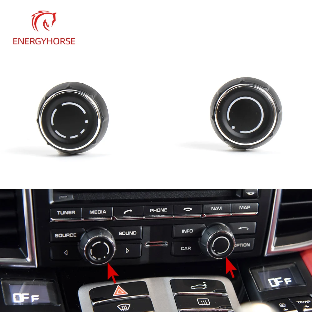 For Porsche Coupe 911 718 918 Boxster Cayman Car Center Console Audio Volume Knob Cover CD Control Switch Button Replacement | Автомобили