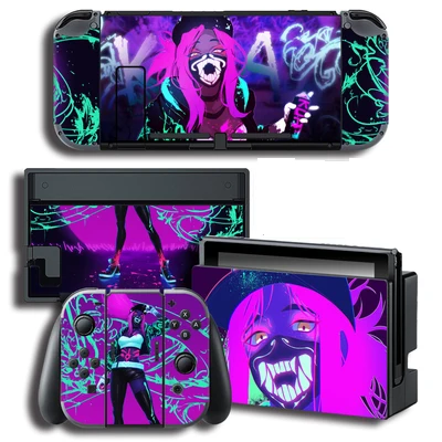 Vinyl Skin Stickers KDA Skins Protector for Nintendo Switch NS Console + Controller Stand Sticker | Электроника
