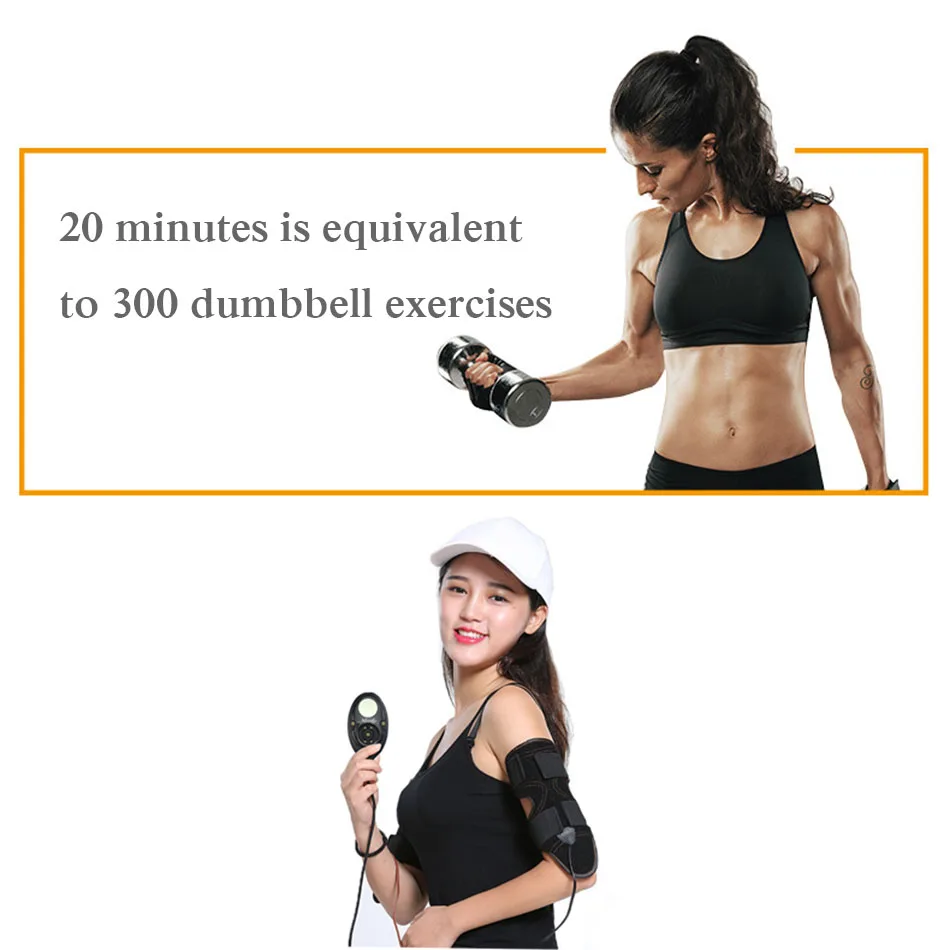 Electric Smart rechargeable EMS arm slimming belt calf Arm Exerciser Weight Loss Slimming Tens low frequence Intensive Massager muscle stimulator weight loss