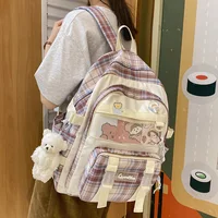 EST New Backpack 2021 borsa da donna Plaid Girls College Preppy spalle Bagpack libro di grande capacità College Laptop Mochila Bolsa