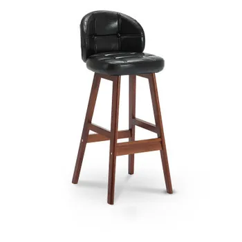 

Bar chair modern minimalist solid wood bar stool high creative Nordic home