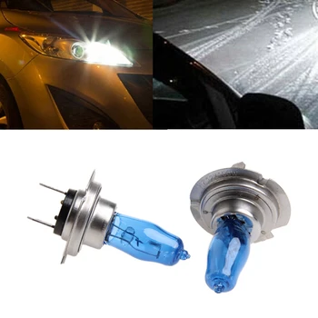 

2Pcs H7 6000K Gas Halogen Headlight White Light Lamp Bulbs 100W Bright DC 12V