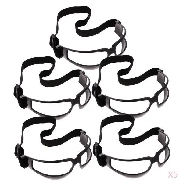 25pcs Sports Basketball Dribble Specs Glasses Training Aid Supplies Black