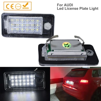 

2pcs License Plate Light 12V White Led License Plate Lamp For Audi A3 S3 A4 S4 B6 B7 A6 C6 A8 S8 RS4 RS6 Q7 Number License Light