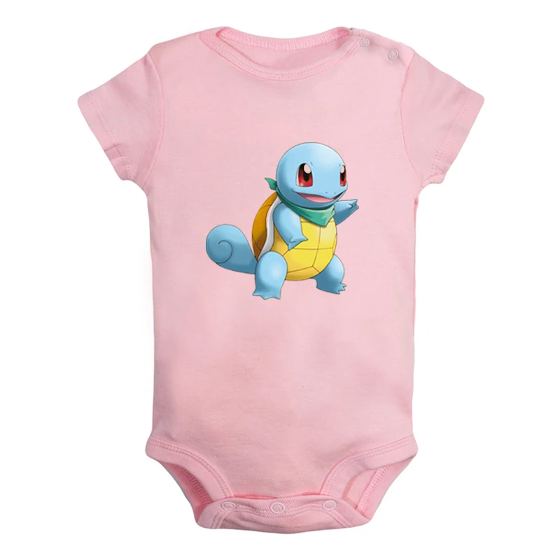 JcBaby579PD Милый дизайн с покемонами, чармандером, бульбазавром, Пикачу, Сквиртл, комплекты для новорожденных мальчиков и девочек, комбинезон с принтом, боди для младенцев, одежда - Цвет: JcBaby579PD