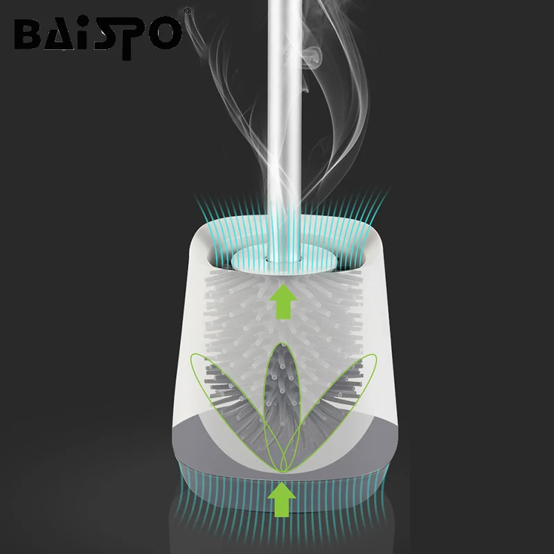 BAISPO щетка для унитаза портативный инструмент для очистки с длинной ручкой не прилипающая быстрая расческа для сушки волос аксессуары для ванной комнаты Домашний набор для ванной комнаты
